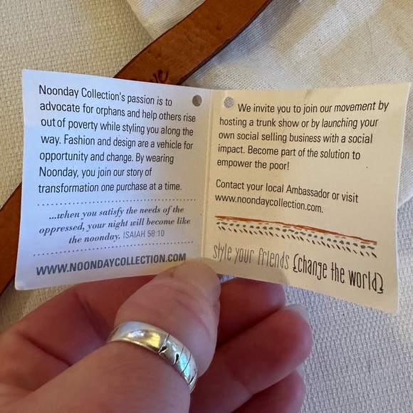 Noonday Collection Leather Wrap Bracelet “For the Love” Jen Hatmaker Collab - Picture 8 of 8